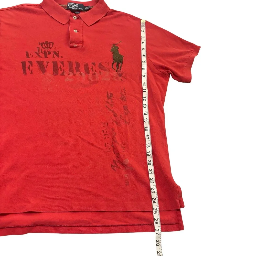 Polo‎ Ralph Lauren Mens Red Everest Expedition Big Pony Custom Fit Polo Shirt XL